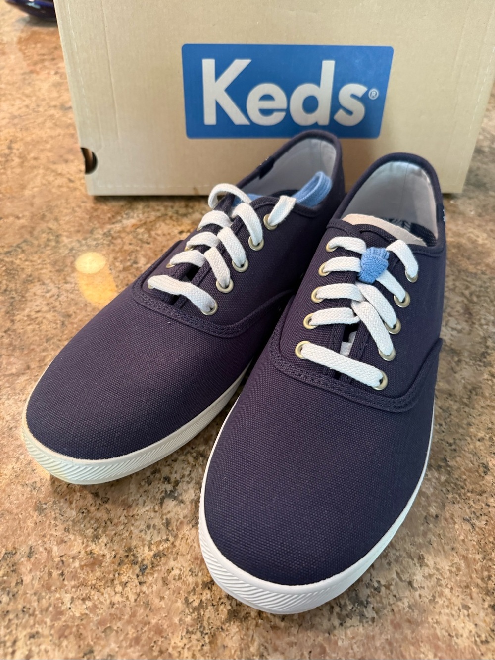Keds Champion 11.5M Navy Canvas Sneakers with box